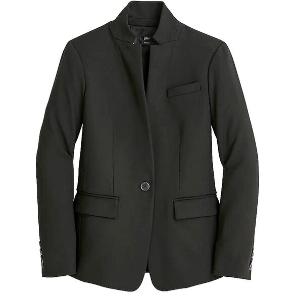 NWT J.Crew Regent Blazer in Black Four Season Stretch Single Button Jacket 4